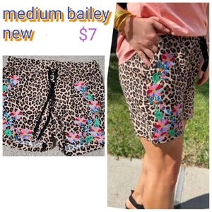 Leopard Print Floral Women's Shorts